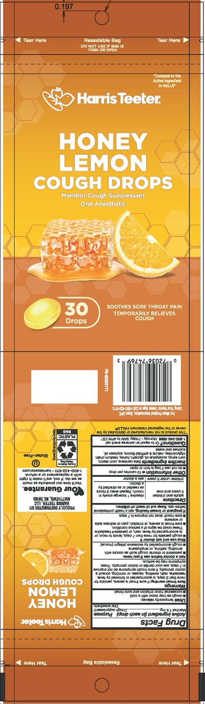 Harris Teeter Honey Lemon 30ct Cough Drops (Harris Teeter Honey Lemon 30ct Cough Drops)